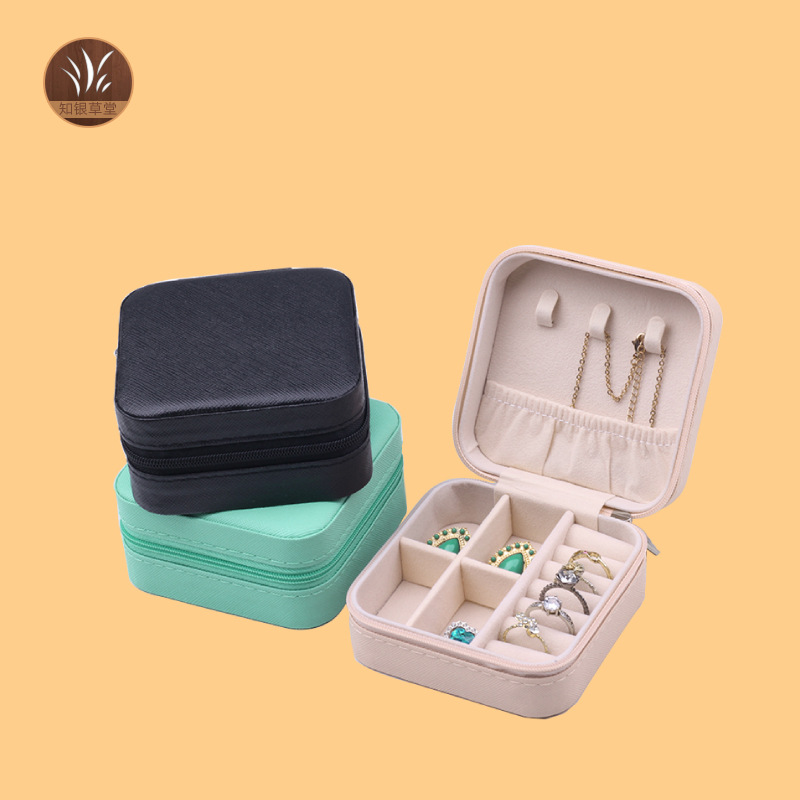 饰品收纳盒小号单层首饰盒 格子耳饰项链戒指手链礼盒黑白色