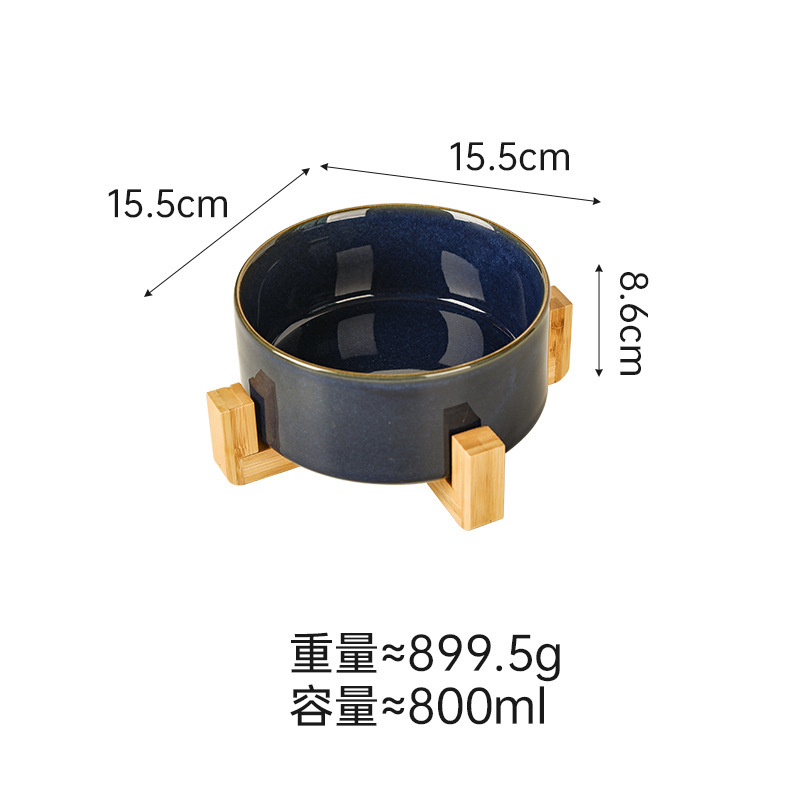 日式窑变陶瓷宠物猫碗盆狗碗饮水碗双碗保护颈椎慢食碗防噎防打翻|undefined