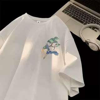新中式重磅短袖t恤男夏季2024新款纯棉衣服潮牌潮流宽松半袖体恤