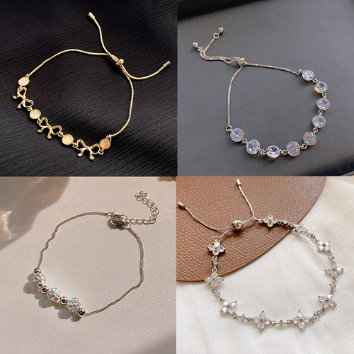 Ins style new super fairy love titanium steel bracelet women's niche versatile light luxury high-end couple style hand jewelry wholesale