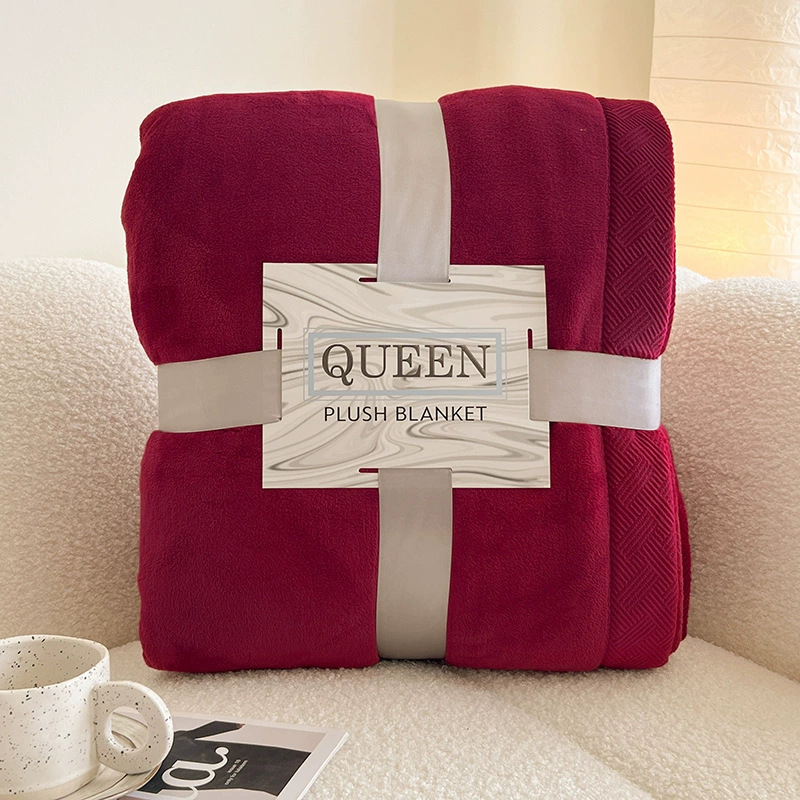 Duvet, coral flannel sofa for sleep, increased thickness
