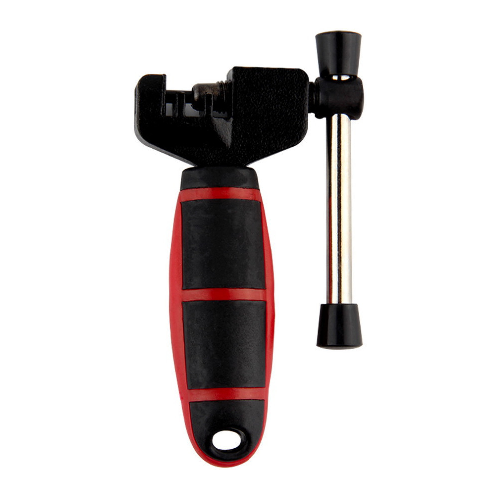 Herramienta de reparación de cadena de desmontaje de cadena de cortador de cadena de bicicleta de montaña [cortador de cadena de mango rojo]