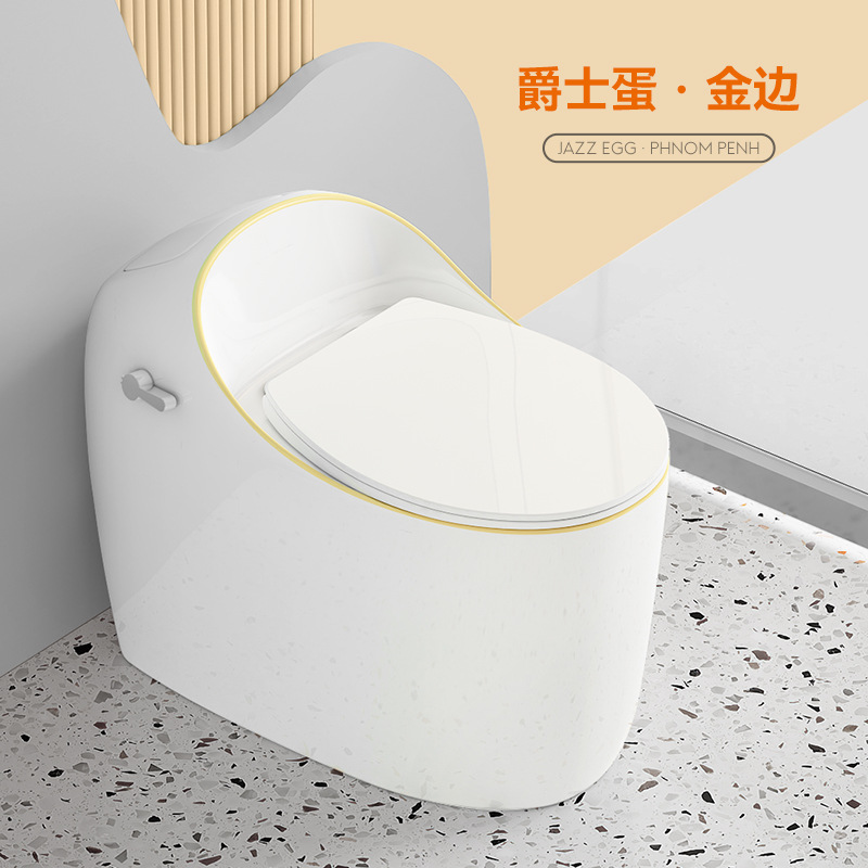 Nuevo hogar interior personalizado anti-bloqueo de una sola pieza fila de piso ultra-alto sifón moderno simple inodoro redondo al por mayor