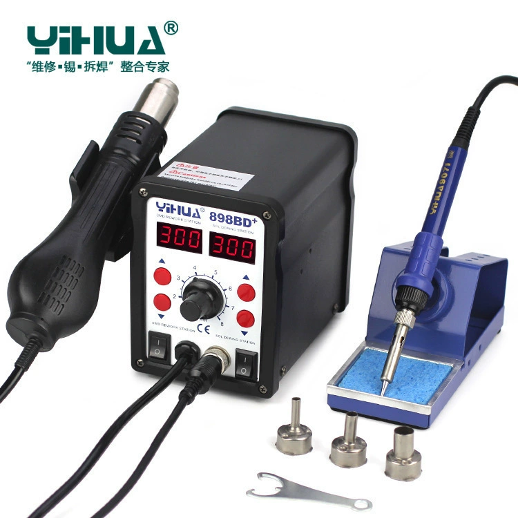 Yihua YH-898BD + два-в-одном Термофен паяльная станция с термофеном паяльная станция с горячим воздухом