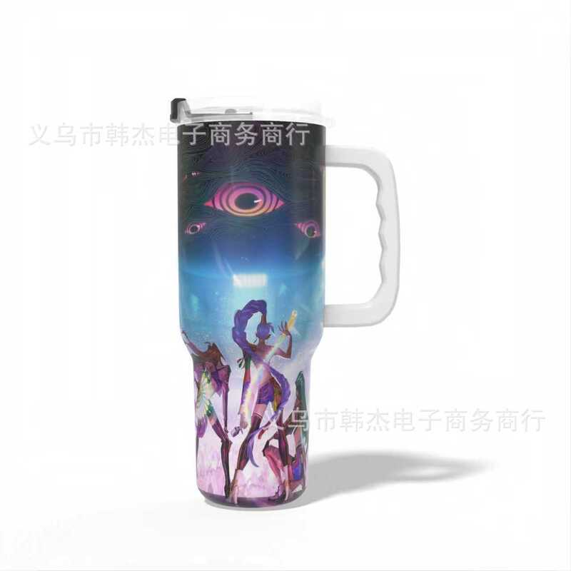 跨境大容量KPOP猎魔女团动漫周边同款40oz冰霸杯汽车杯保温杯水杯|undefined
