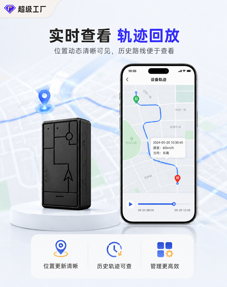 Global 4g Wireless Vehicle Gps Tracker with Strong Magnetic Force and Long Standby Time for Car Rental Anti-Theft Positioning and Beidou Tracking