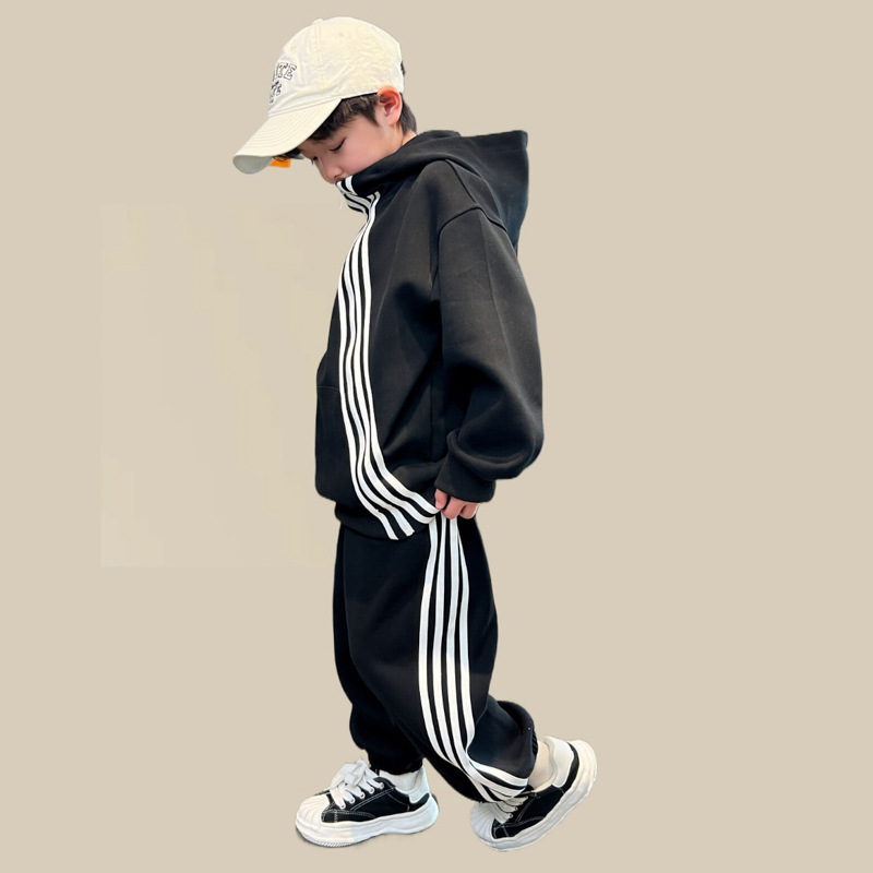 Sportset för barn med hoodie för vår och höst_voghion.com