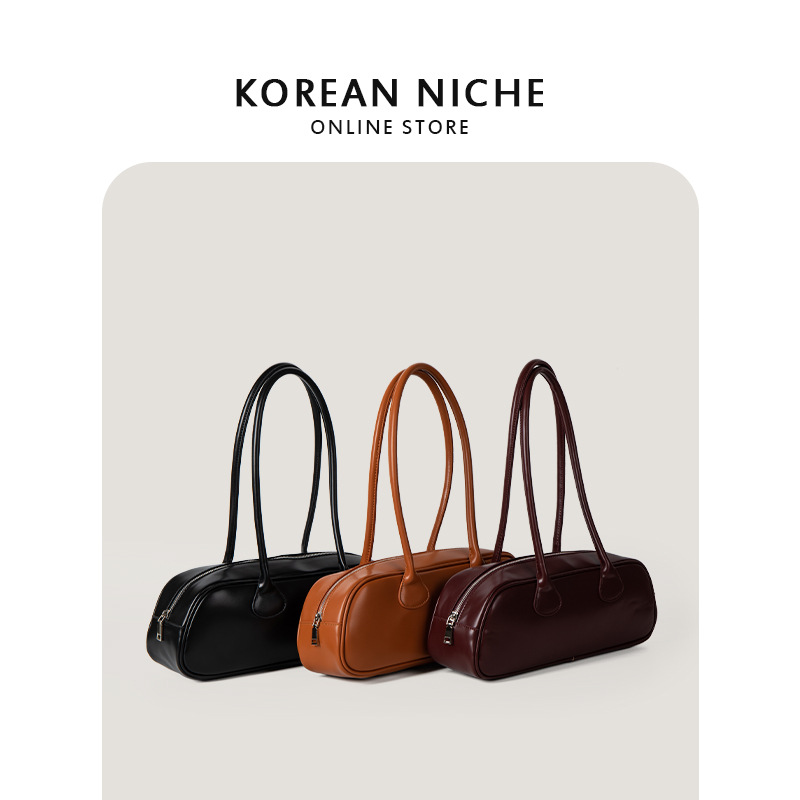 2024 New Korean Niche Design Ins Single Shoulder Underarm with Female Texture and Large Capacity Handheld Stick Bag_voghion.com