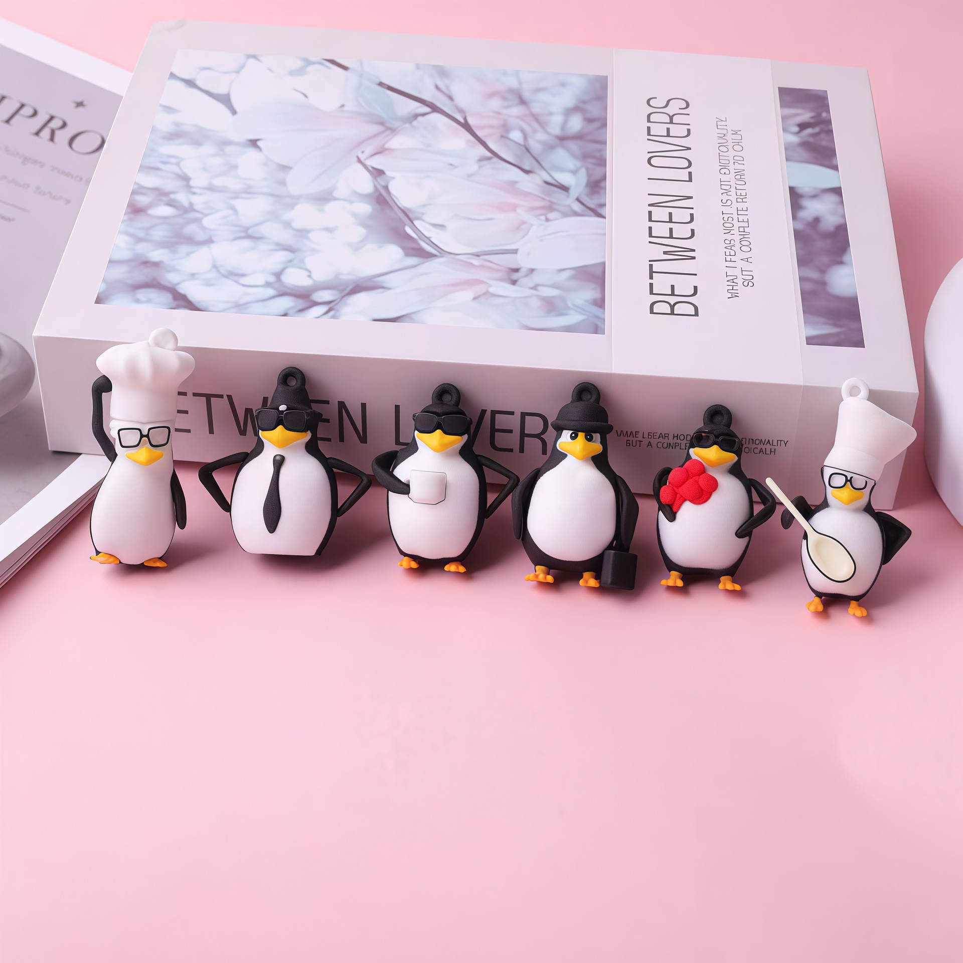 Penguin de Madagascar llavero elegante personaje abstracto llavero bolsas de estudiantes pequeña fábrica de accesorios colgantes