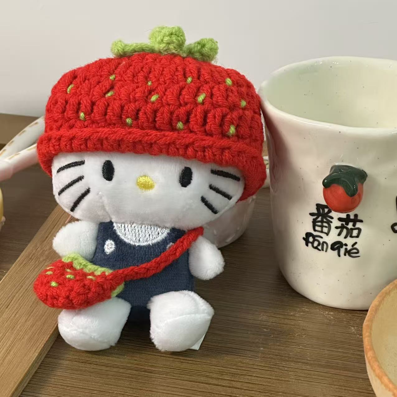 Amor hellokitty muñeca colgante llavero colgante bolsas de regalo bolsas de peluche lindo muñeca colgante lindo