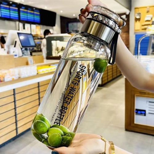 High-quality, attractive appearance, large-capacity, heat-resistant glass teacup with tea separation, portable and thick glass water cup