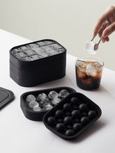 米立风物黑色冰格磨具硅胶软冻冰块模具家用冷冻威士忌冰球制冰盒