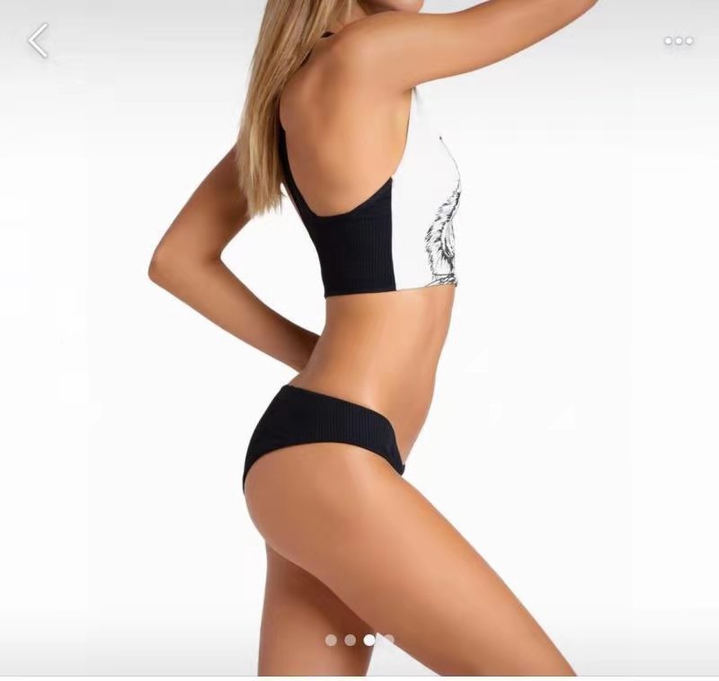 fashion print sexy split swimwear NSHL39153