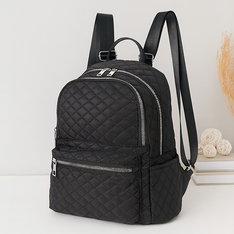 Feihong Cross-Border Diamond Pattern Large Capacity, High Aesthetic Value, Versatile Backpack, Fashionable Quilted_voghion.com