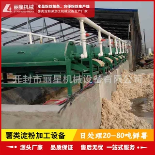 薯类淀粉生产线厂家，自动化淀粉提取设备丽星供应多种型号