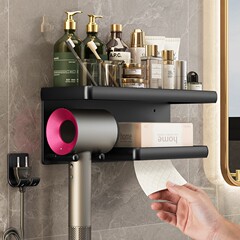 ヘアドライヤー棚トイレダイソン電気ブロー棚穴なし浴室洗面台トイレハンガー
