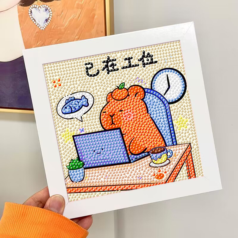 Nuevo dibujo de diamante infantil de labu diy pegatinas de diamante con marcos de fotos hechas a mano diy puzzle pegatinas de mampostería image 15