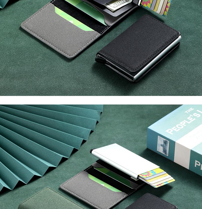 Rfid Blocking Automatic Ejector Wallet For Men And Women_voghion.com