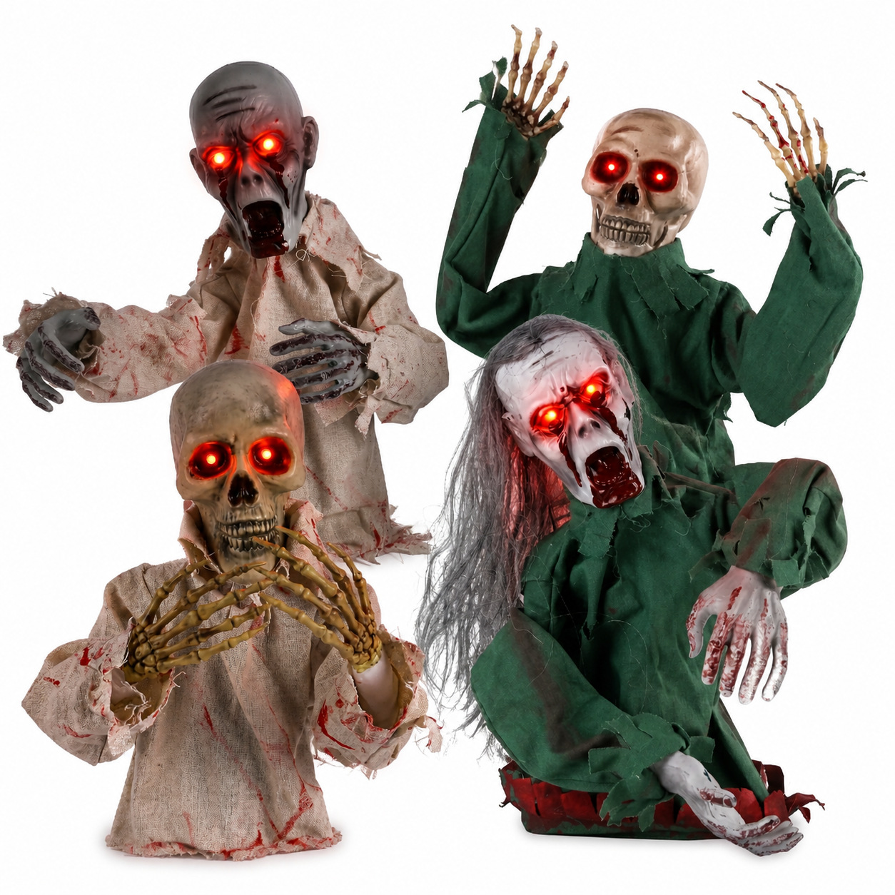 Halloween nuevo control de voz zombie decoración de juguetes accesorios adornos accesorios de terror transfronterizos lámparas de regalo