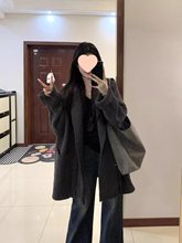 慵懒风宽松休闲针织开衫女春夏加厚保暖气质百搭中长款毛衣外套