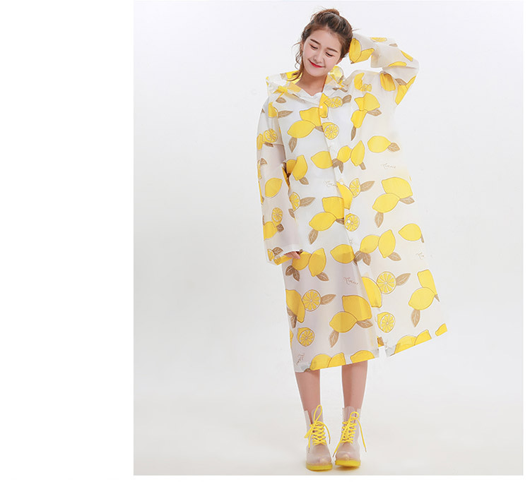 mefine Mingjia EVA full-print raincoat, non-disposable fashion camouflage adult raincoat, outdoor cycling raincoat detail image 10