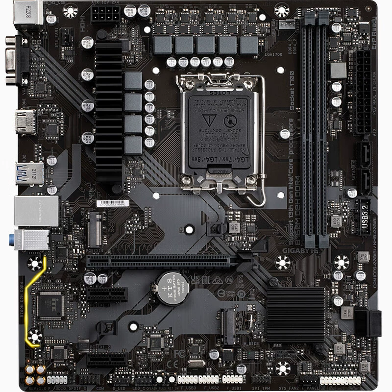 Подходит для Intel Gigabyte B760M D2H DDR4 материнская плата LGA1700, поддерживает процессоры 12/13 поколения