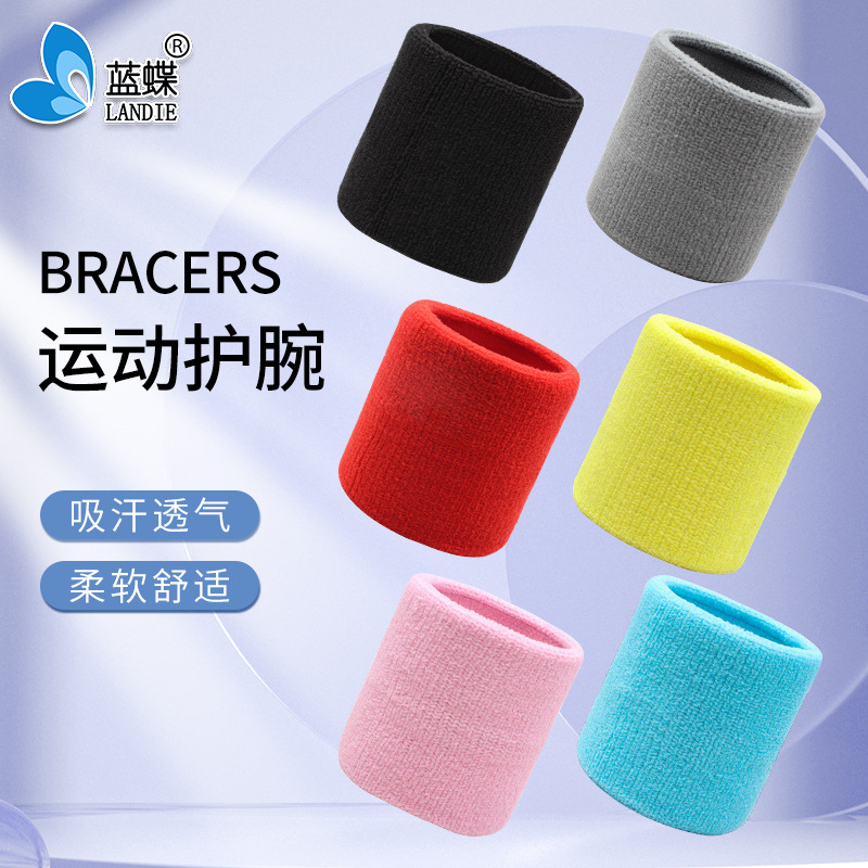 Pulsera de absorción de humedad para hombres y mujeres deportes de alta elasticidad corriendo sudor-limpiando baloncesto fitness montando al aire libre correa de muñeca de color fluorescente equipo de protección