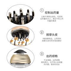 Head scalp medication device care liquid comb roller pearl willow house hair growth assistant device head therapy essential oil scalp application comb massage