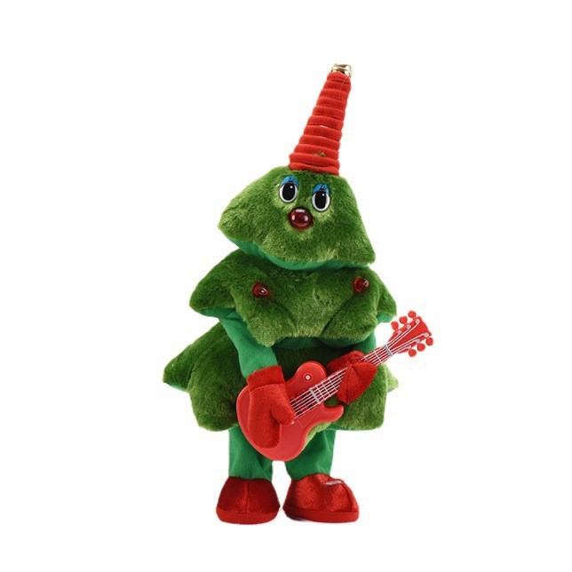 Transfronterizo cantar y bailar árbol de Navidad eléctrico balanceo juguetes de peluche brillante árbol de Navidad regalos de Halloween