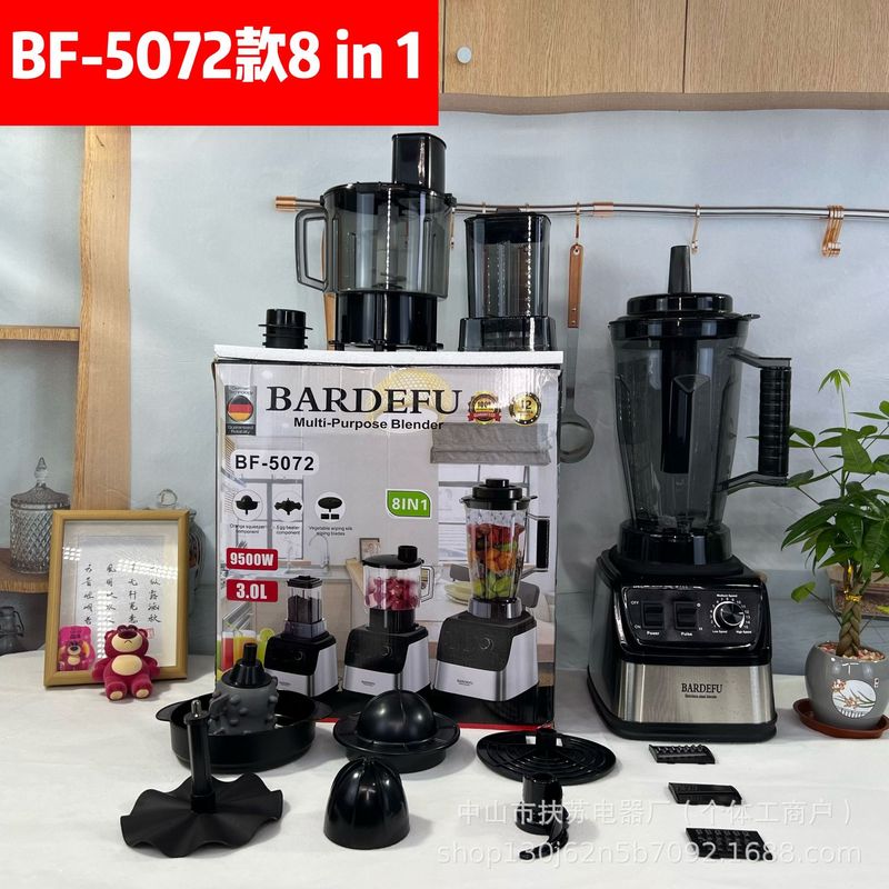 4L8in1blender跨境北美欧不锈钢大容量金属破壁机榨汁机绞肉机|undefined
