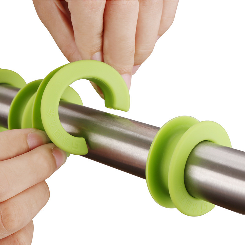 En stock al por mayor de silicona a prueba de viento anillo antideslizante gancho creativo bastidores de secado tubo redondo hebilla fija hebilla anillo de secado