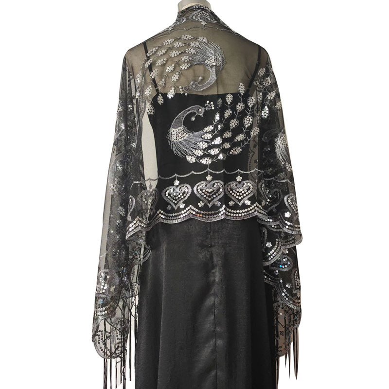 Amazon Hot Peacock Embroidery Party Party vestido de boda Shalf