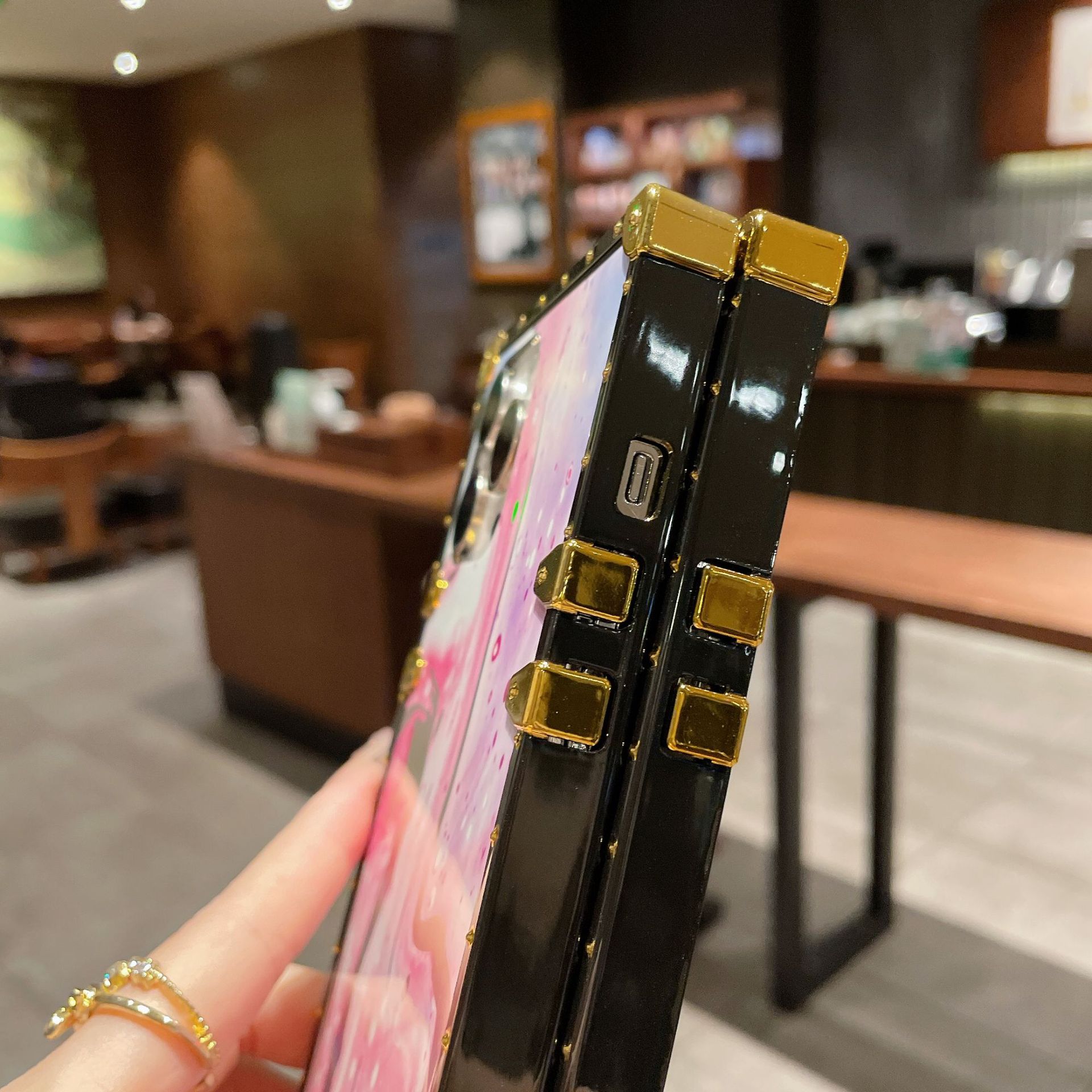Luxuriöse Quadratische Marmor Handyhülle Für Iphone 15 Pro Max_voghion.com