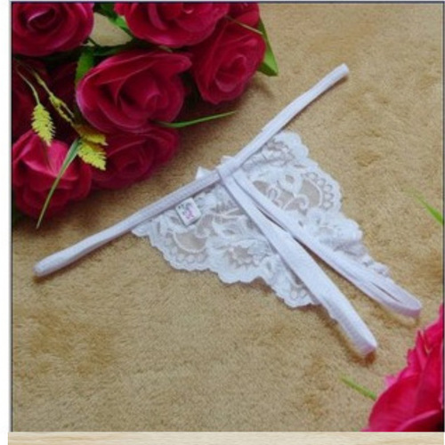 Open thong, women's underwear, seductive open crotch sexy underwear, lace transparent large size T pants, dropshipping