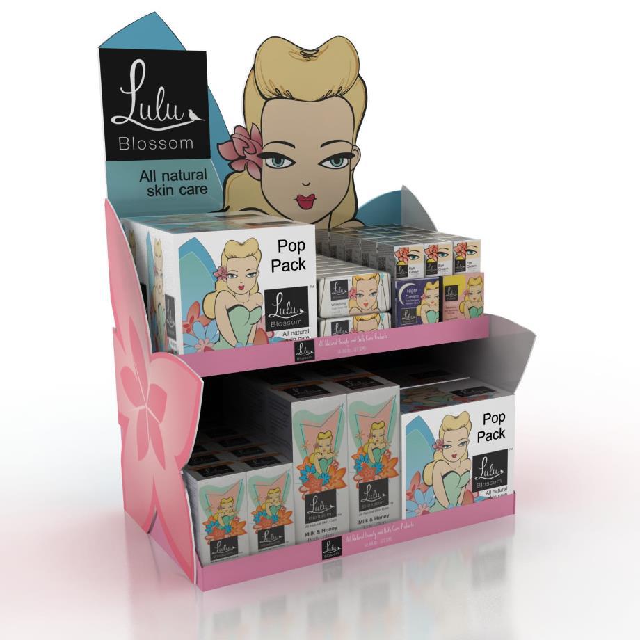 双层纸板货架桌面零售纸板货架彩印纸板店面货架轻量级印刷纸板