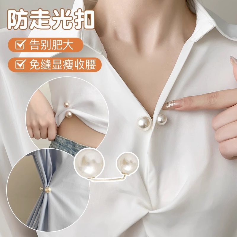 El escote es anti-brillo, hebilla de broche, artefacto de cintura, alfileres, cintura, pantalones, accesorios de cintura con diamantes de imitación, ropa fija con diamantes