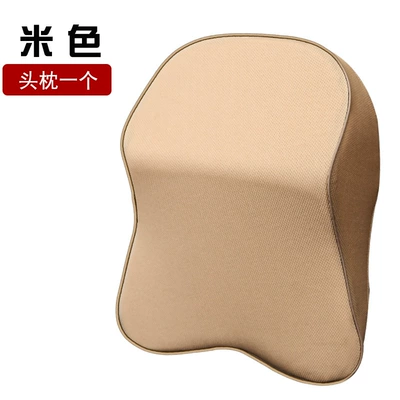 Seat Lumbar Cushion for Passenger Buses, Waist support - memory-foam-beige-one-headrest-standard