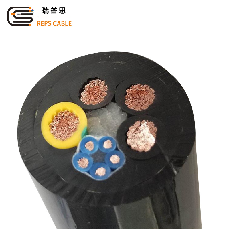 耐磨拖拽卷绕卷筒电缆,聚氨酯特种电缆抗拉电缆3芯4芯5芯电缆线