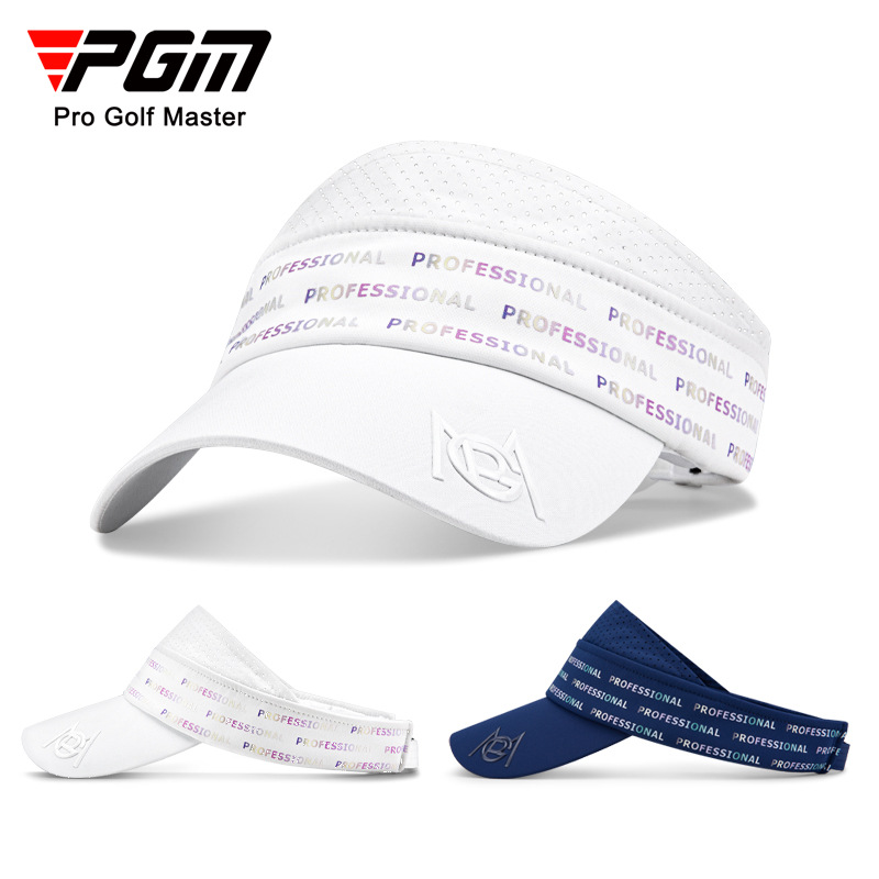 Mũ golf nữ không đỉnh PGM chống nắng, thoáng khí, hút ẩm, vành dài 7.3 cm — MZ046-[Trắng] nữ mũ không mui thoáng khí, MZ046-[màu xanh nước biển] nữ mũ không mui thoáng khí