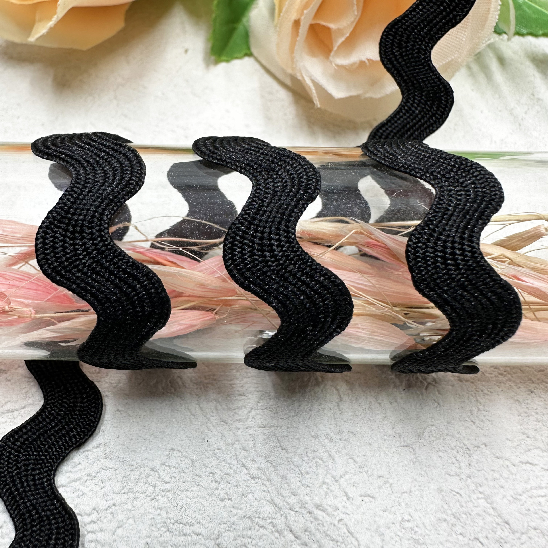 8mm onda sólida en forma de S curva banda de encaje cortina sombrero ropa infantil joyas de boda accesorios de ropa