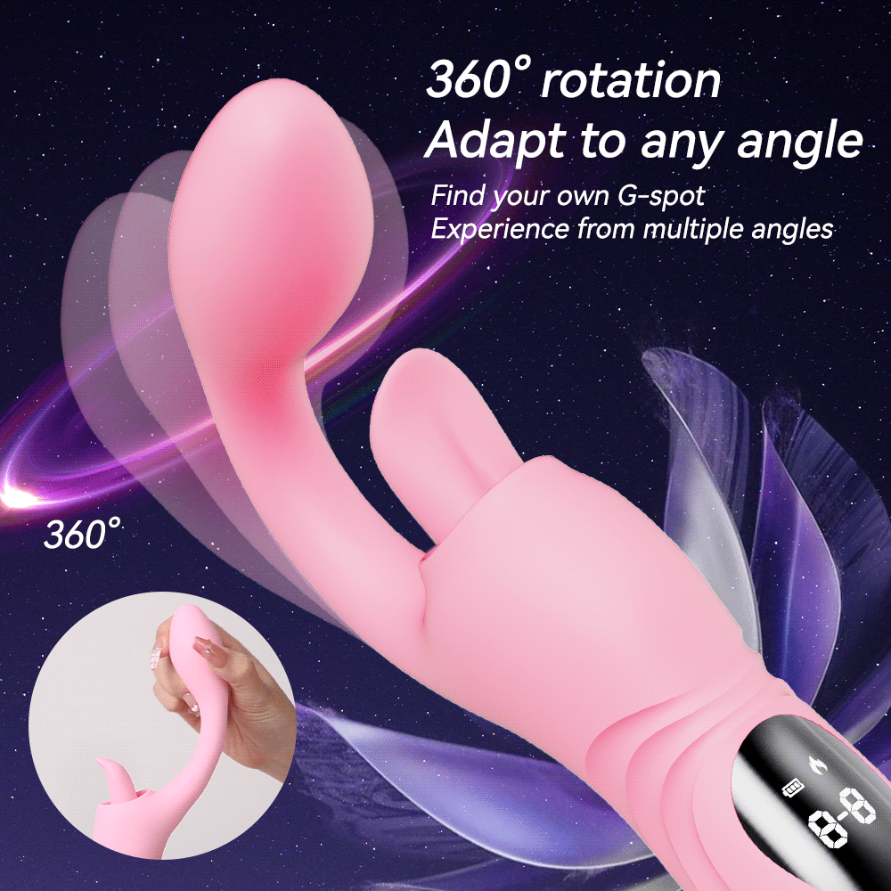 Stimulierender Klitoris-G-Punkt-Doppelvibrator, Masturbationstool für Frauen, LCD-Touch-Sexspielzeug_voghion.com