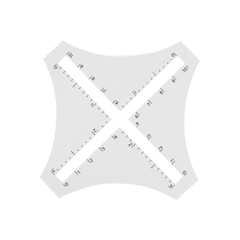 Acrílico cruz cuadrangular patchwork regla transparente muestra de lana regla de cálculo tejida regla de densidad de la calculadora