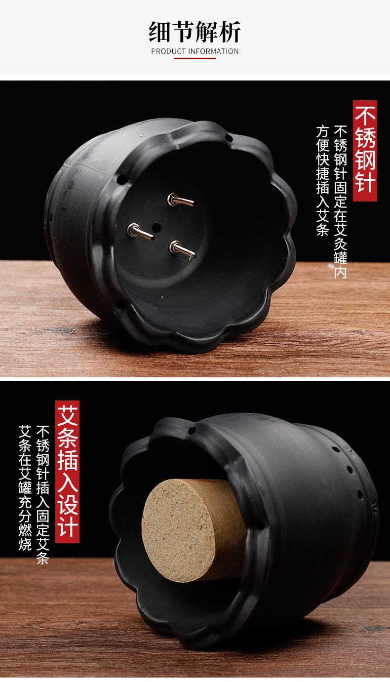 Yulian Bian Stone Moxibustion Fire Dragon Jar 750g Warm Therapy Tool for Spa and Wellness Studio Use in use