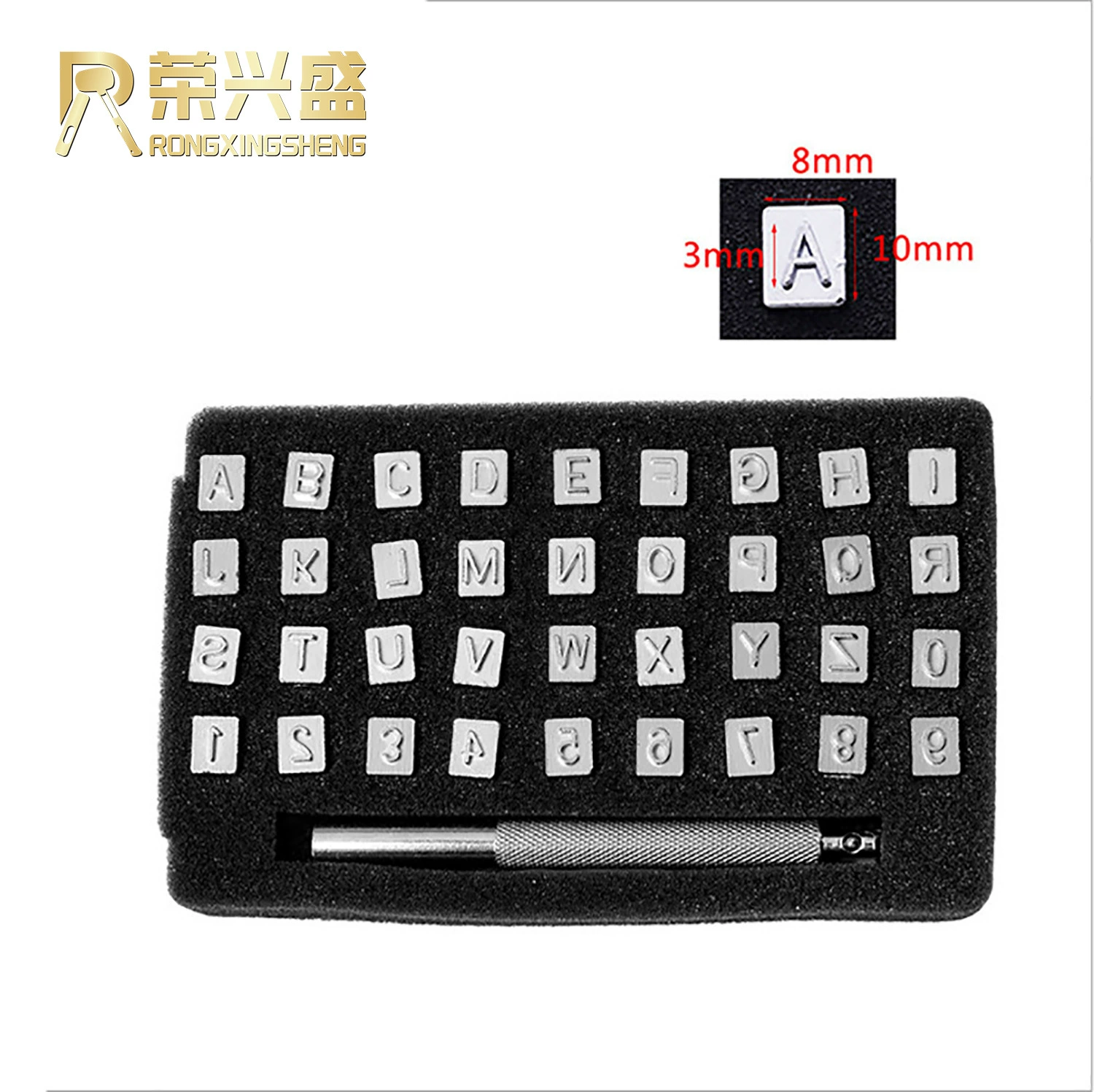 Кожаная печать Английская печать 36 штампов Ручная работа Кожаные Инструменты для печати DIY Резьба по коже Кожаная Форма для печати