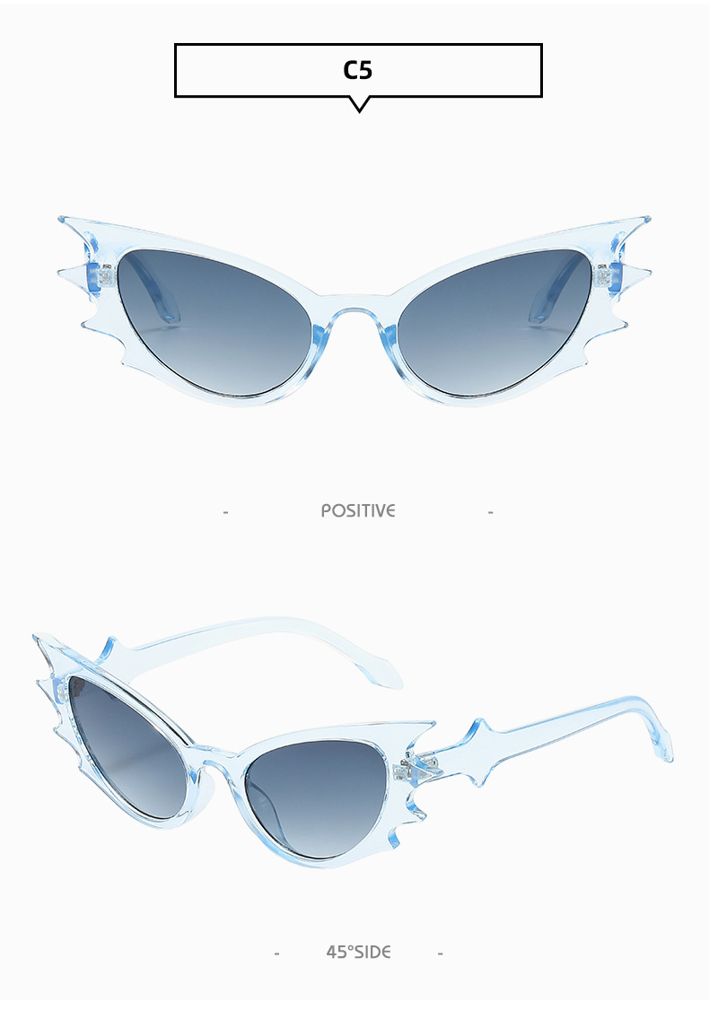 50g Weight Full Frame Glasses Structure Sunglasses Classification PC, UV400 Protection Lens Material Special-Shaped Mirror Glasses Style Outdoor, Party Occasion Geometric Pattern All Seasons Season Women's Gender Novelty, Streetwear Style Novelty Streetwear Geometric PC UV400 Protection Special-Shaped Mirror Full Frame Women's Sunglasses 13