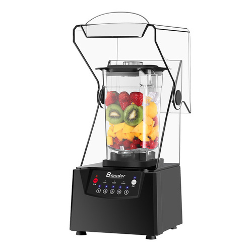 Smoothie machine, commercial smoothie machine with cover, milk tea shop, soundproof cooking machine, silent blender, smart juice machine with cover
