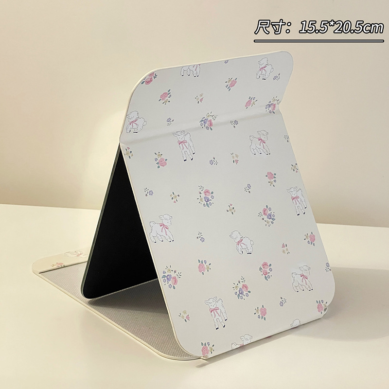 Espejo pequeño para niños Espejo de maquillaje Espejo plegable de escritorio Espejo encantador Espejo portátil Espejo de mano Espejo de dormitorio Espejo de vestuario