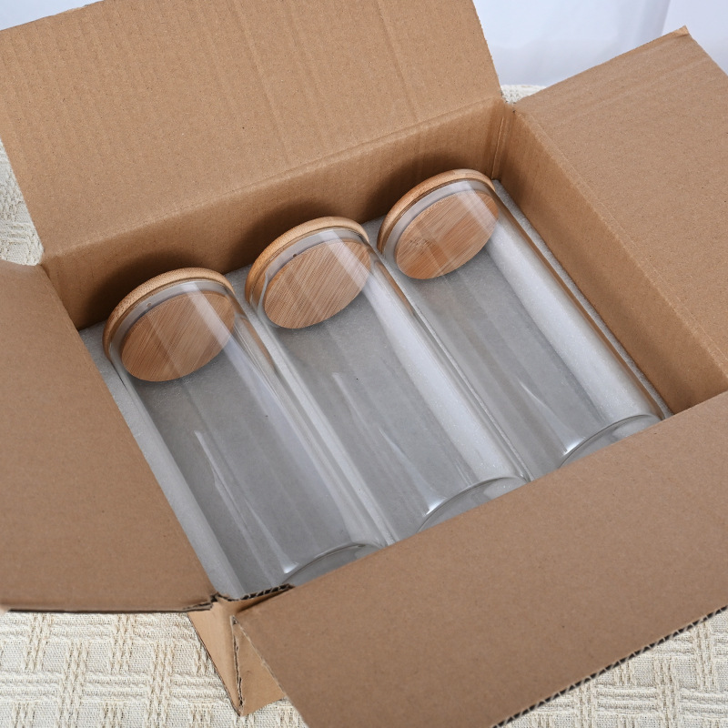 Frascos de vidrio, granos domésticos, frutos secos, frascos de vidrio, frascos de almacenamiento de botellas de vidrio, frascos de té de almacenamiento, juegos de té, frascos sellados