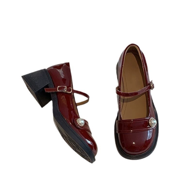 Footwear English style for leather shoes, summer loafers platform for leisure, universal shoes, British style