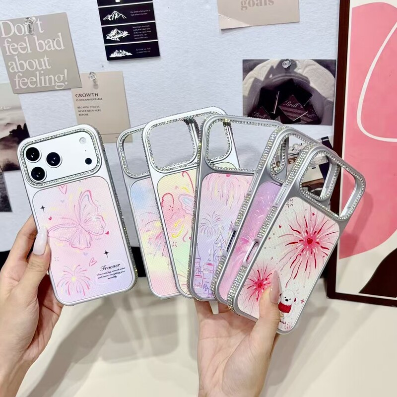 Suitable for Iphone17Promax Protective Case, Apple 16 Mobile Phone Case, New Glitter Powder, Apple Fireworks, New Diamond Design Suitable for Iphone17Promax Protective Case, Apple 16 Mobile Phone Case, New Glitter Powder, Apple Fireworks, New Diamond Design